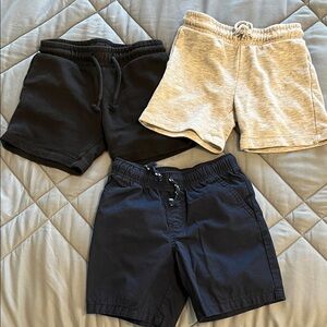 Cat & Jack and H&M Kids Shorts Trio - Black, Gray, and Navy